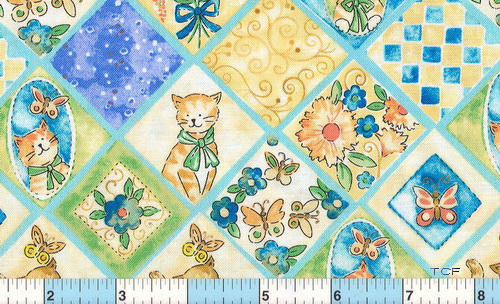 Nine Lives Cats Kitties Diamonds Aqua